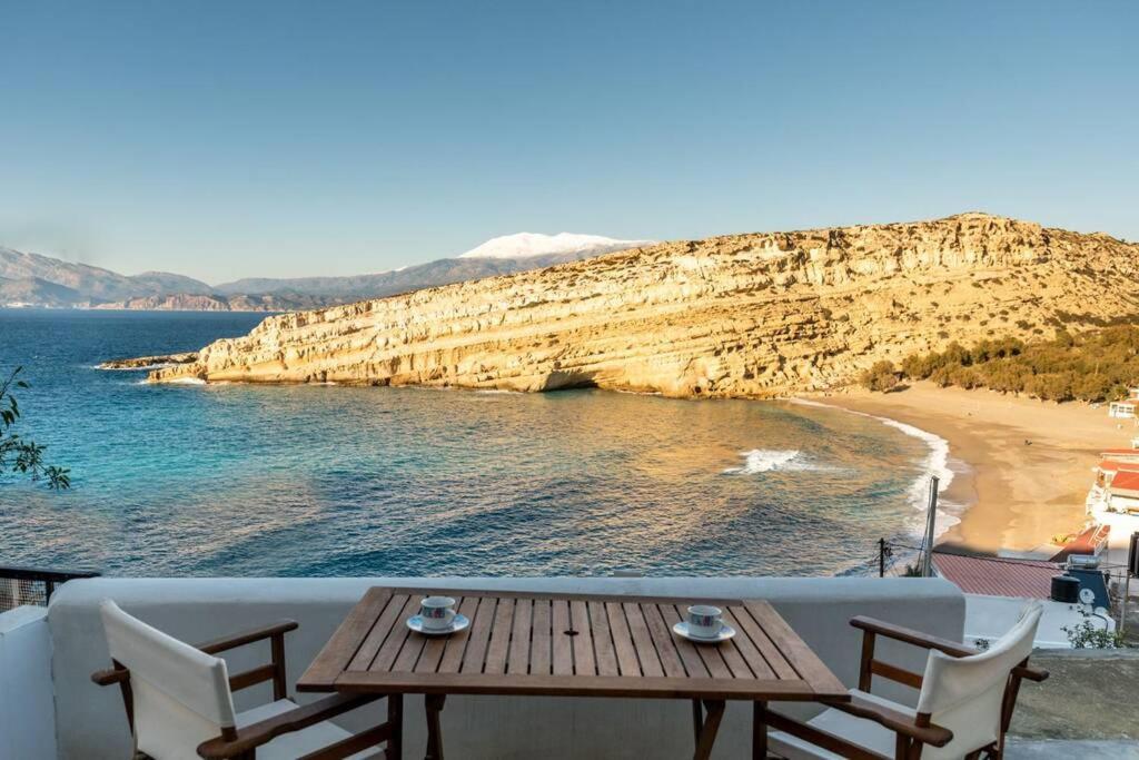 Nostos Cave Seaview Apartment Матала Экстерьер фото